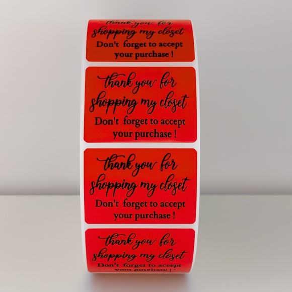 Thank You For Shopping My Closet Stickers Poshmark Labels - Picture 7 of 11